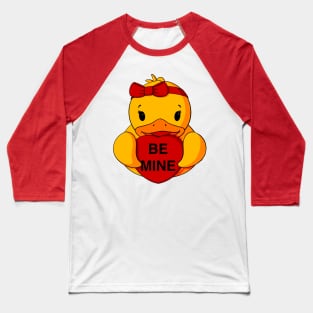 Be Mine Valentine Rubber Duck Baseball T-Shirt